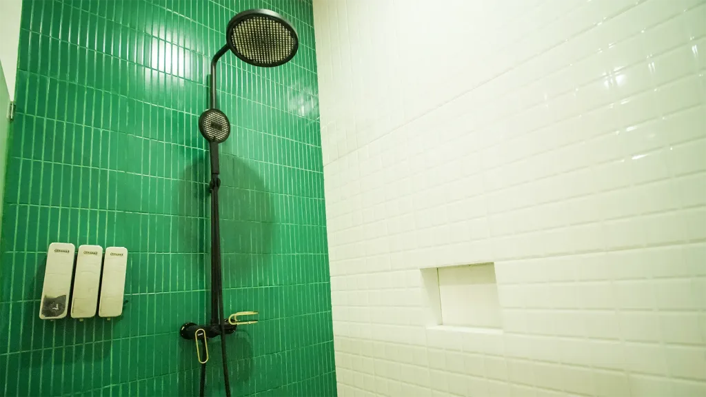 En Suite Bathroom with Push Button Shower – Ijen Villas by Comfy Villas